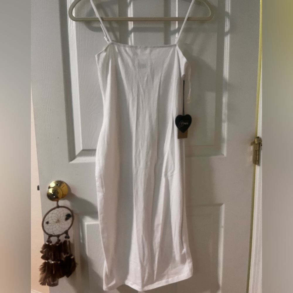 Popular Basics White Bodycon Dress Size M
